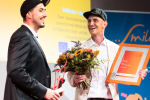 Gewinnerteam evidenz bike UG in der Kategorie Startup während der Leipziger Gründungsnacht 2022